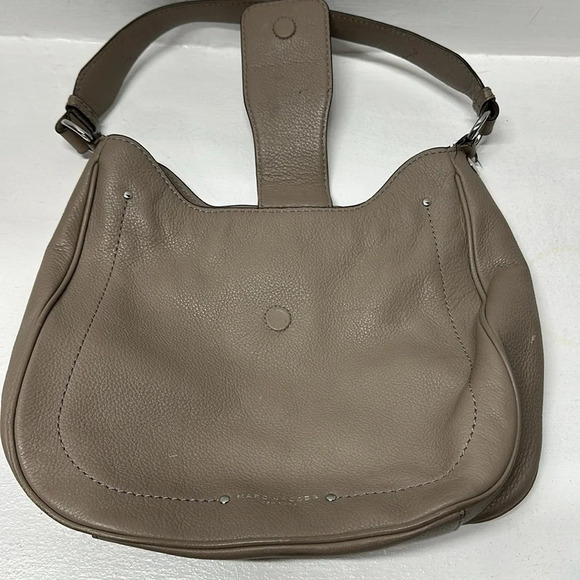 Marc Jacobs Hobo Purse Shoulder Bag Pebbled Leather Single Strap Tan Light Brown - Picture 6 of 15